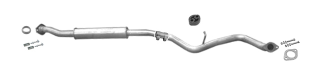 Mittelschalldämpfer für SUBARU OUTBACK (BR) 2.5i 16V 167PS Auspuff