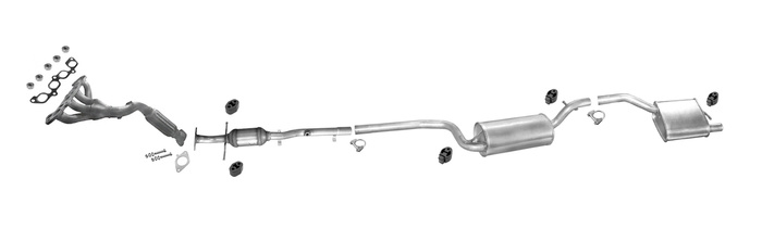 Auspuff für FORD FOCUS MK1 1.6 16V Schrägheck +CAT +Auspuffkrümmer Auspuffanlage