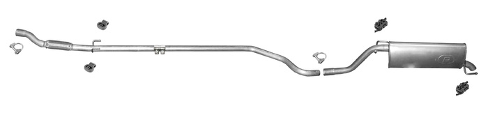 Auspuff FIAT GRANDE PUNTO 1.3 D 75PS Multijet MJTD 2007-2010 Auspuffanlage