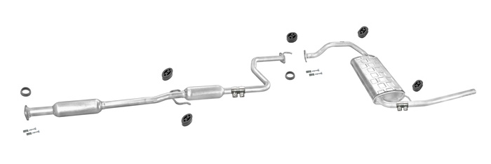 Auspuff für HONDA CIVIC IV 1.3 1.4 Stufenheck 1987-1989 Auspuffanlage