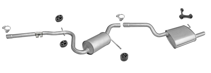 Auspuff SKODA OCTAVIA 1.6 102PS 2004-2008 Auspuffanlage