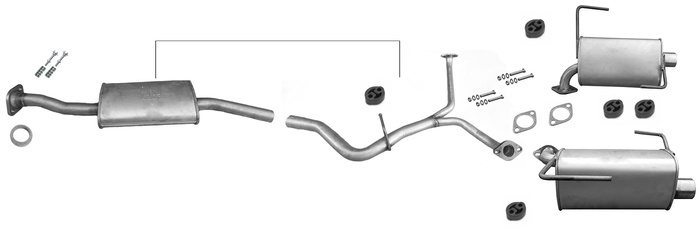 Auspuff für SUBARU OUTBACK 2.0D FORESTE 2.5 AWD bis 2013