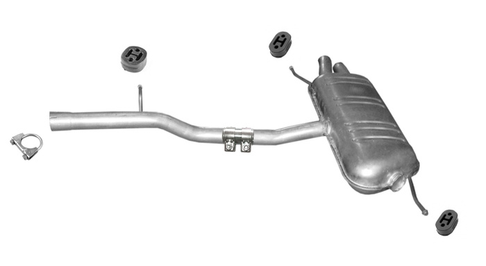 Auspuff für VW SHARAN II (7N) 2.0 TDi Auspuffanlage