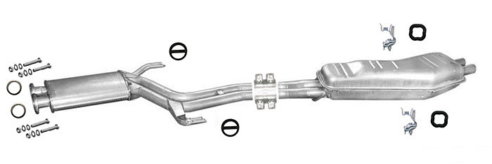 Auspuff BMW 5 (E34) 525 Stufenheck Auspuffanlage