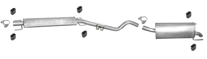 Auspuff OPEL ASTRA H 1.9 CDTI Kombi für ohne DPF Auspuffanlage