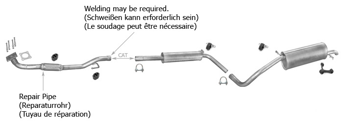 Auspuff SEAT CORDOBA 1.4 75/100PS Stufenheck 2002-2009 +Rohr Auspuffanlage