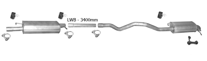 Auspuff VW T5 TRANSPORTER V 2.0 TDI BITDI LWB-Lang ab 2009 Auspuffanlage