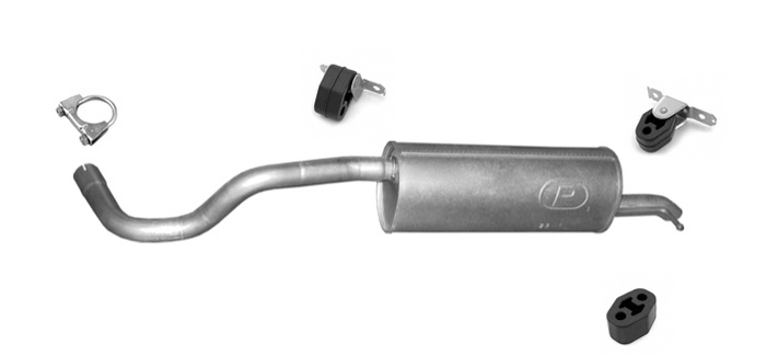 Endschalldämpfer für SEAT TOLEDO IV SKODA RAPID 1.2 TSi ab 2012 Auspuff Endtopf