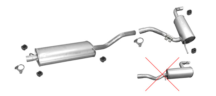 Auspuff für MERCEDES VIANO VITO (W639) 3.0 120 122 CDi SWB Compact Auspuffanlage