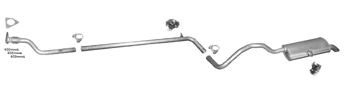 Auspuff RENAULT GRAND SCENIC II 1.9 DCI 130PS ohne DPF +Rohr Auspuffanlage