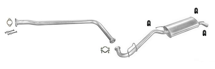 Auspuff RENAULT CLIO I 1.2 1.9 D Auspuffanlage