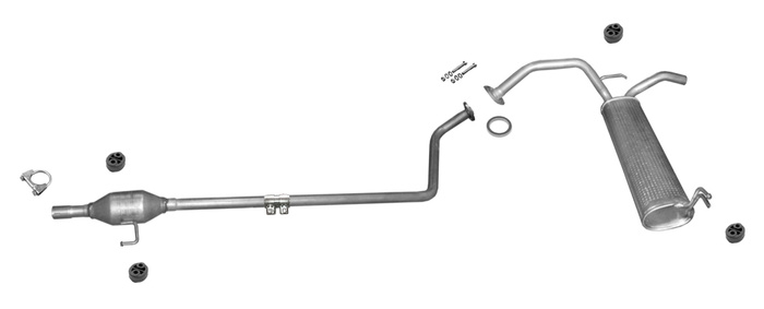 Auspuff für CITREON C1 II PEUGEOT 108 TOYOTA AYGO 1.0 ab 2014 Auspuffanlage