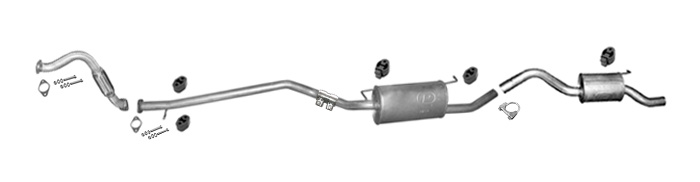 Auspuff für FORD TOURNEO CONNECT und TRANSIT 1.8 ab 08.2004 Auspuffanlage