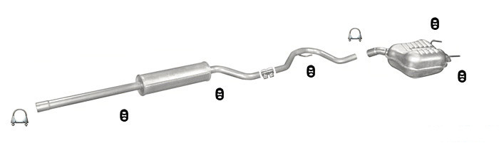 Auspuff OPEL VECTRA C 2.2 16V Auspuffanlage