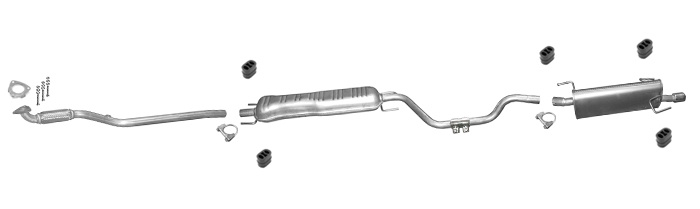 Auspuff OPEL MERIVA A 1.8 +Rohr Auspuffanlage