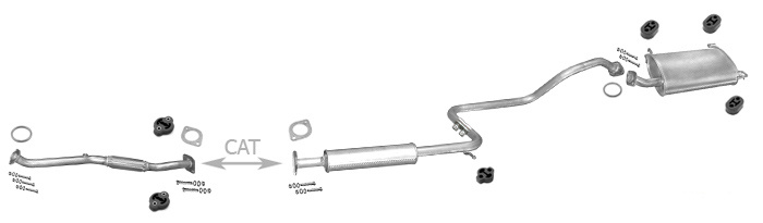 Auspuff NISSAN PRIMERA (P11) 1.6 106PS 1.8 EURO4 +Rohr Auspuffanlage