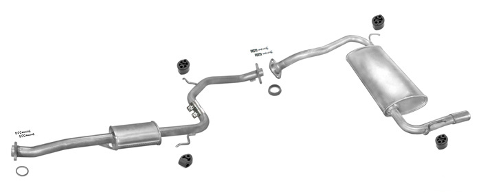 Auspuff MAZDA 323 C V 1.8 16V Coupe Schrägheck 3-Türen Auspuffanlage