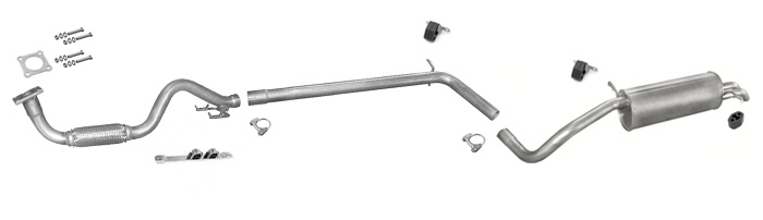 Auspuff für VW FOX 1.4 TDI Reparaturrohr+Rohr+ESD Auspuffanlage