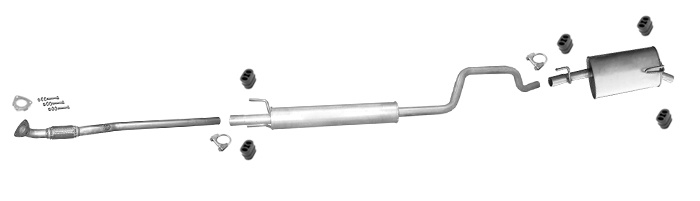 Auspuff OPEL MERIVA A 1.4 Twinport +Rohr Auspuffanlage