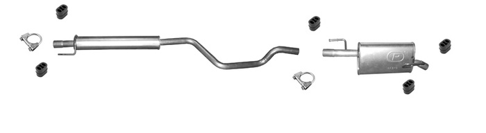 Auspuff für OPEL MERIVA A 1.7DTi 75PS Auspuffanlage