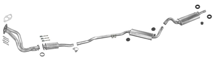 Auspuff AUDI COUPE (89, 8B) / 80 (B3) 1.6 1.8 1.9 2.0 Auspuffanlage