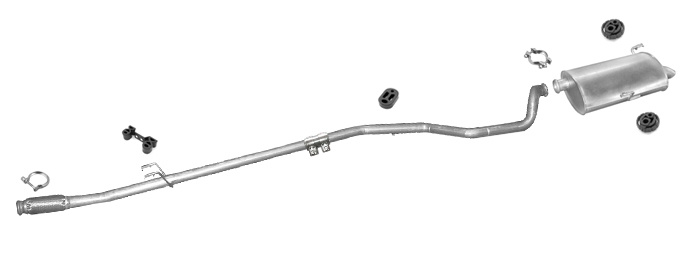 Auspuff PEUGEOT 206 1.6 HDI Kombi SW 2003-2007 Auspuffanlage