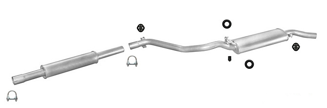 Auspuff VW GOLF 2 II 1.6 TD 60 Auspuffanlage