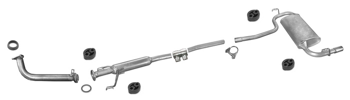 Auspuff für Suzuki Baleno 1.3 1.6 1.8 16V GTX Schrägheck + Rohr Auspuffanlage