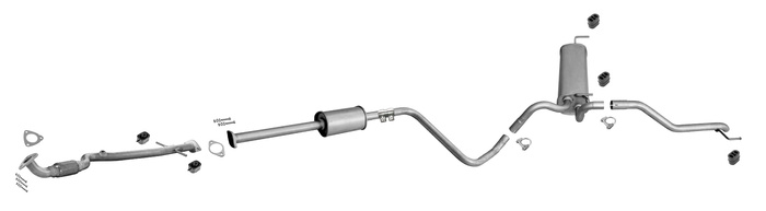 Auspuff für OPEL ASTRA J 1.4 87/101PS Kombi +Rohr Vorne Auspuffanlage