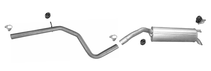 Auspuff für FIAT BRAVO  II 1.9 D Multijet  mit DPF Auspuffanlage