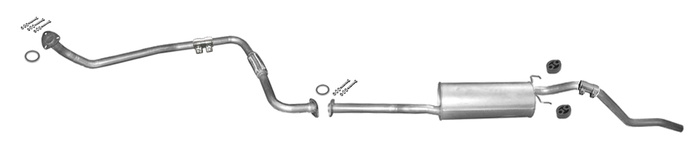 Auspuff VW TARO 2.4 D 80/83PS 1988-1995 Auspuffanlage