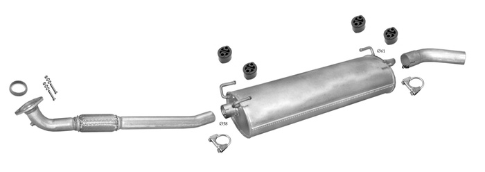 Auspuff für IVECO DAILY III 2.3 2.8 3.0 TD HDi +Rohr Vorne Auspuffanlage