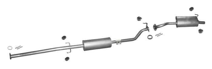 Auspuff für HONDA CR-V Mk III 2.0 iVtec 16V 2WD, 4WD 150PS Auspuffanlage