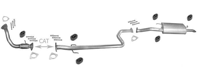 Auspuff MG ZS 2.0 TD Stufenheck 2001-2006 (ROVER) +Rohr Vorne Auspuffanlage