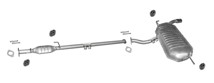 Auspuff für HYUNDAI TUSCON und KIA SPORTAGE 2.0i 4X4 ab 2004 Auspuffanlage