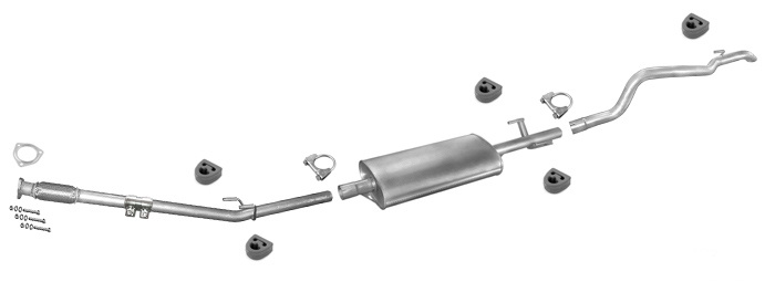 Auspuff VW LT 2.8 TDI 28 35 SWB-Kurz 1997-2006 +Rohr Vorne Auspuffanlage