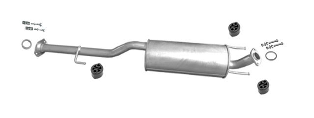 Mittelschalldämpfer für TOYOTA HILUX VII 3.0 D 171PS mit DPF Auspuff