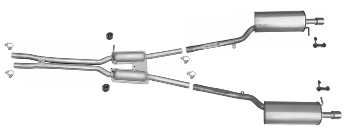 Auspuff für AUDI A6 (C5) 3.0 30V 4.2 40V Quattro 4x4 1998-2005 Auspuffanlage