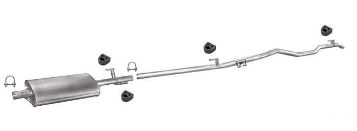 Auspuff MERCEDES SPRINTER 4t 410 412 D XLWB mit KAT 1995-2000 Auspuffanlage