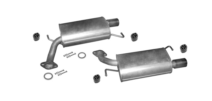 2x Endschalldämpfer für MAZDA 6 (GH) 2.0 2.5i Ab 07 Schrägheck Kombi Stufenheck