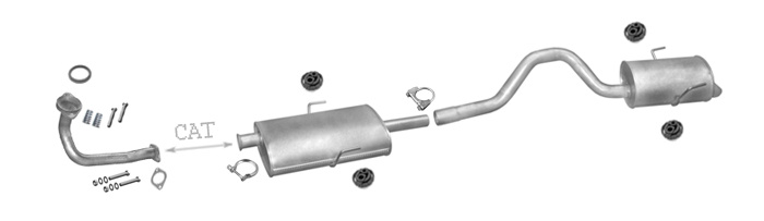 Auspuff für RENAULT ESPACE 3 III 2.2 TD Dt 12V +Rohr Vorne Auspuffanlage