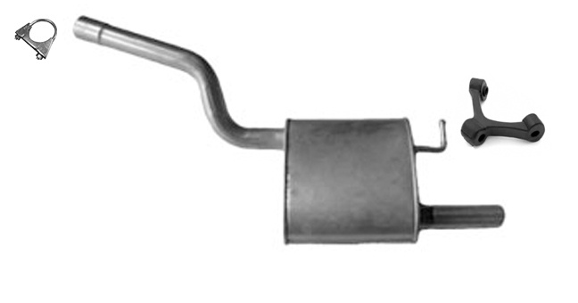 Endschalldämpfer für SKODA OCTAVIA 1.2 1.6 102PS 2004-2008 Auspuff Endtopf
