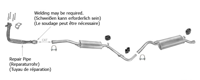 Auspuff SKODA FELICIA 1.6 Schrägheck 1994-2001 +Rohr Auspuffanlage