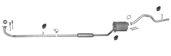 Auspuff DAIHATSU CUORE V (L7) 1.0 56PS 07.2000-2002 Auspuffanlage