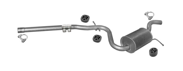 Mittelschalldämpfer für SKODA OCTAVIA VW GOLF V JETTA A5 A6 1.2 1.4 1.6 Auspuff