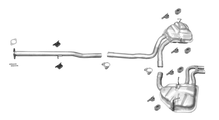 Auspuff für MINI COOPER S 1.6 163PS 170PS Cabrio Fließheck 02-07 Auspuffanlage