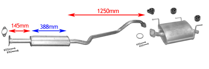 Auspuff NISSAN ALMERA TINO 1.8 für Euro 4 (kürzerer) Auspuffanlage
