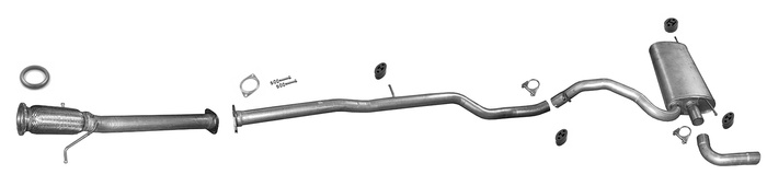 Auspuff für Volvo XC60 2.0 D + Rohr