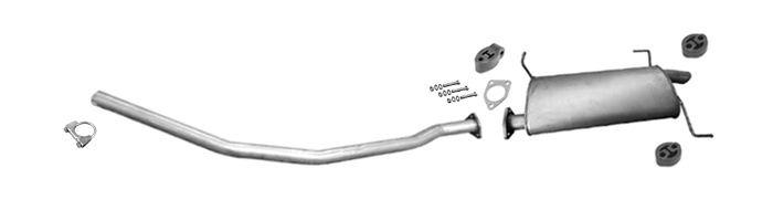 Auspuff für MITSUBISHI GRANDIS 2.0 DI-D 136PS 2005-2010 Auspuffanlage