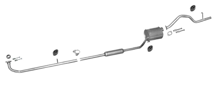 Auspuff DAIHATSU CUORE V (L7) 1.0 56PS 1998-06.2000 Auspuffanlage